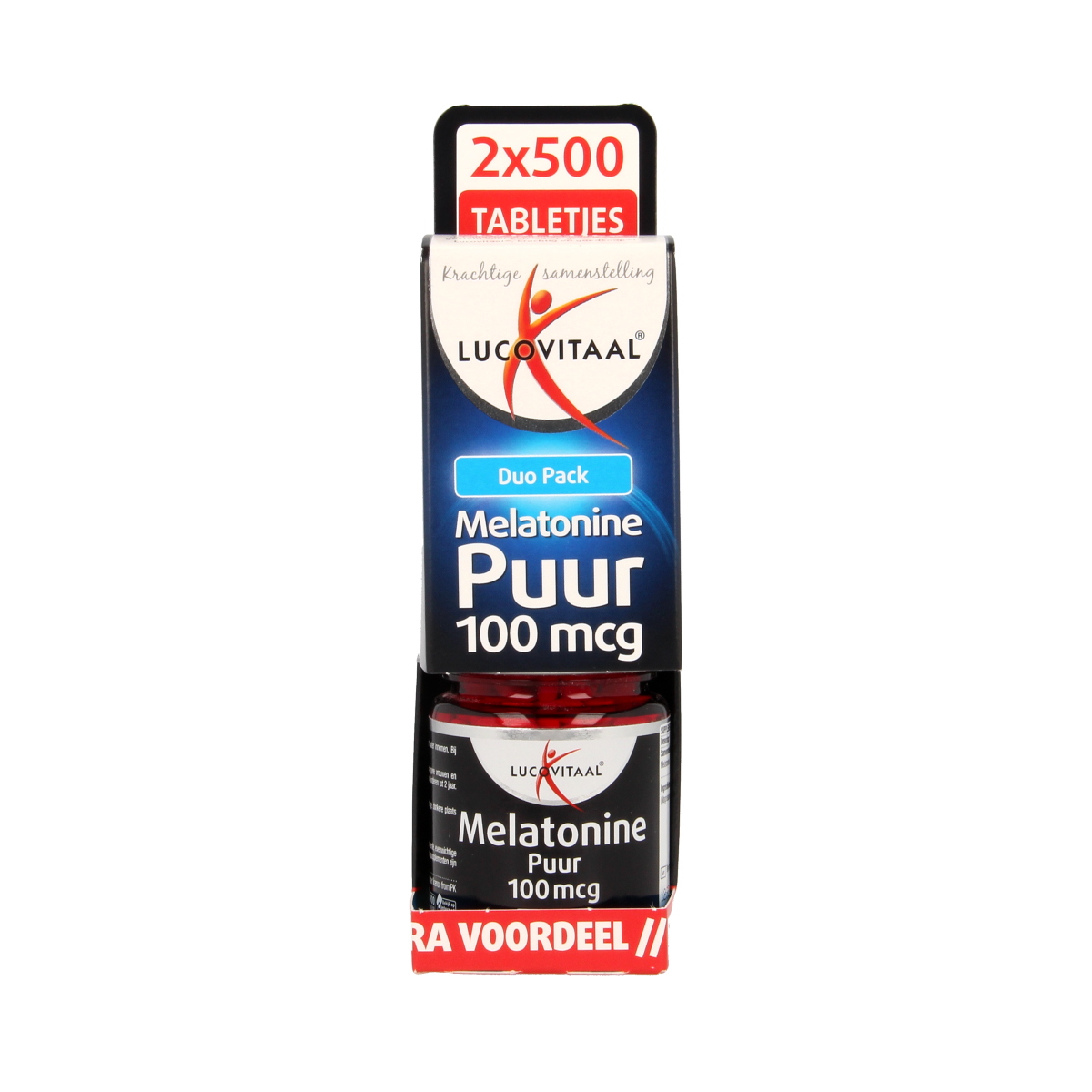 Lucovitaal Melatonine duo 0.1mg herbal supplement, 2 x 500 tablets, natural sleep aid, herbal product from Lucovitaal
