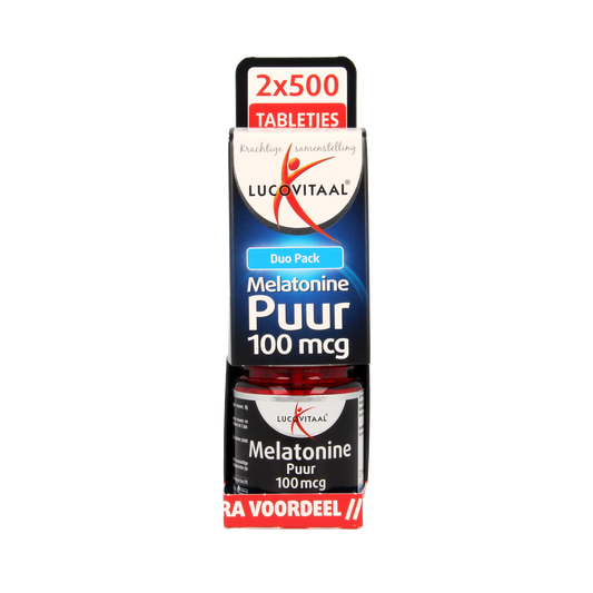 Lucovitaal Melatonine duo 0.1mg herbal supplement, 2 x 500 tablets, natural sleep aid, herbal product from Lucovitaal
