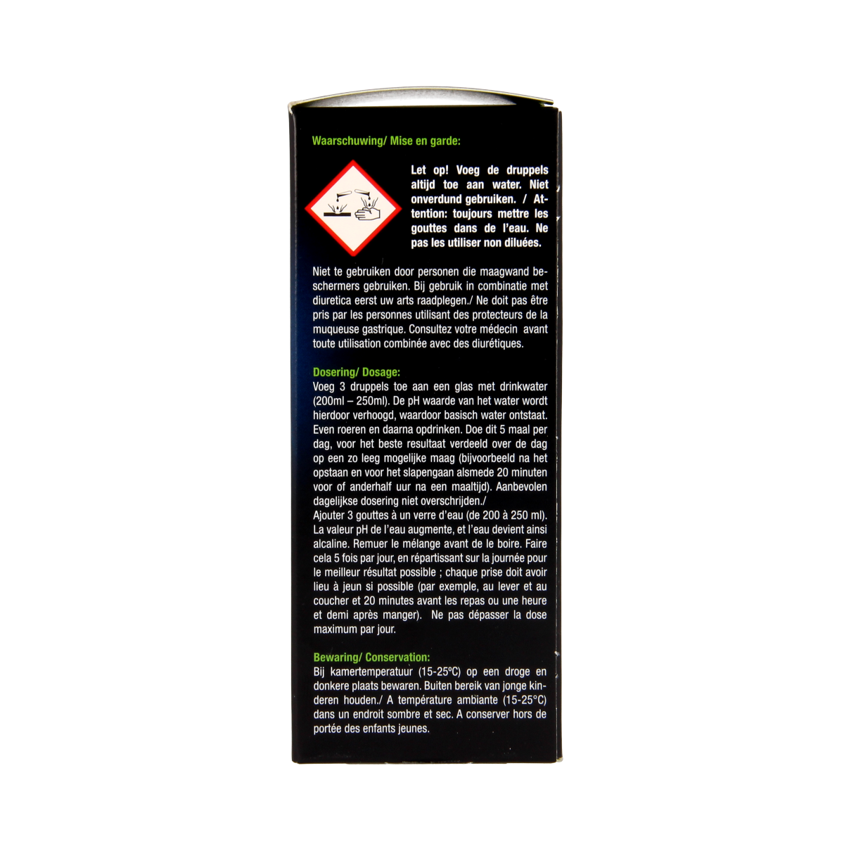 Lucovitaal Zuurbase mineralen multivitamine druppels in 30ml bottle, liquid supplement with natural mineral blend.