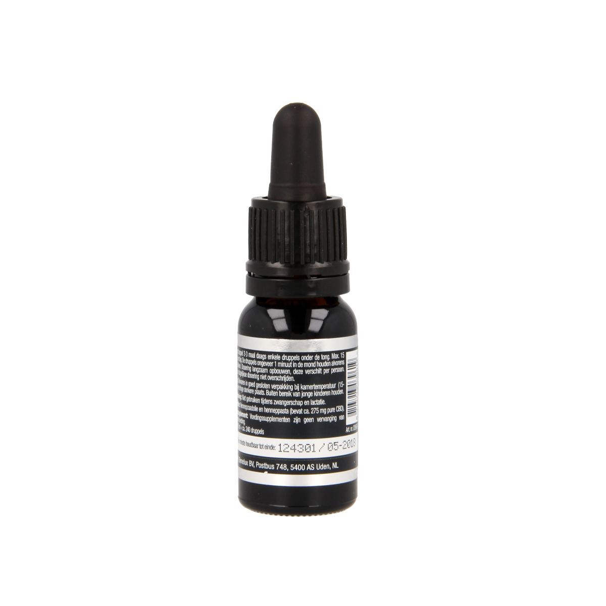 Lucovitaal Cannabidiol CBD herbal supplement in a 10ml bottle, natural herbal preparation for wellness and relaxation.