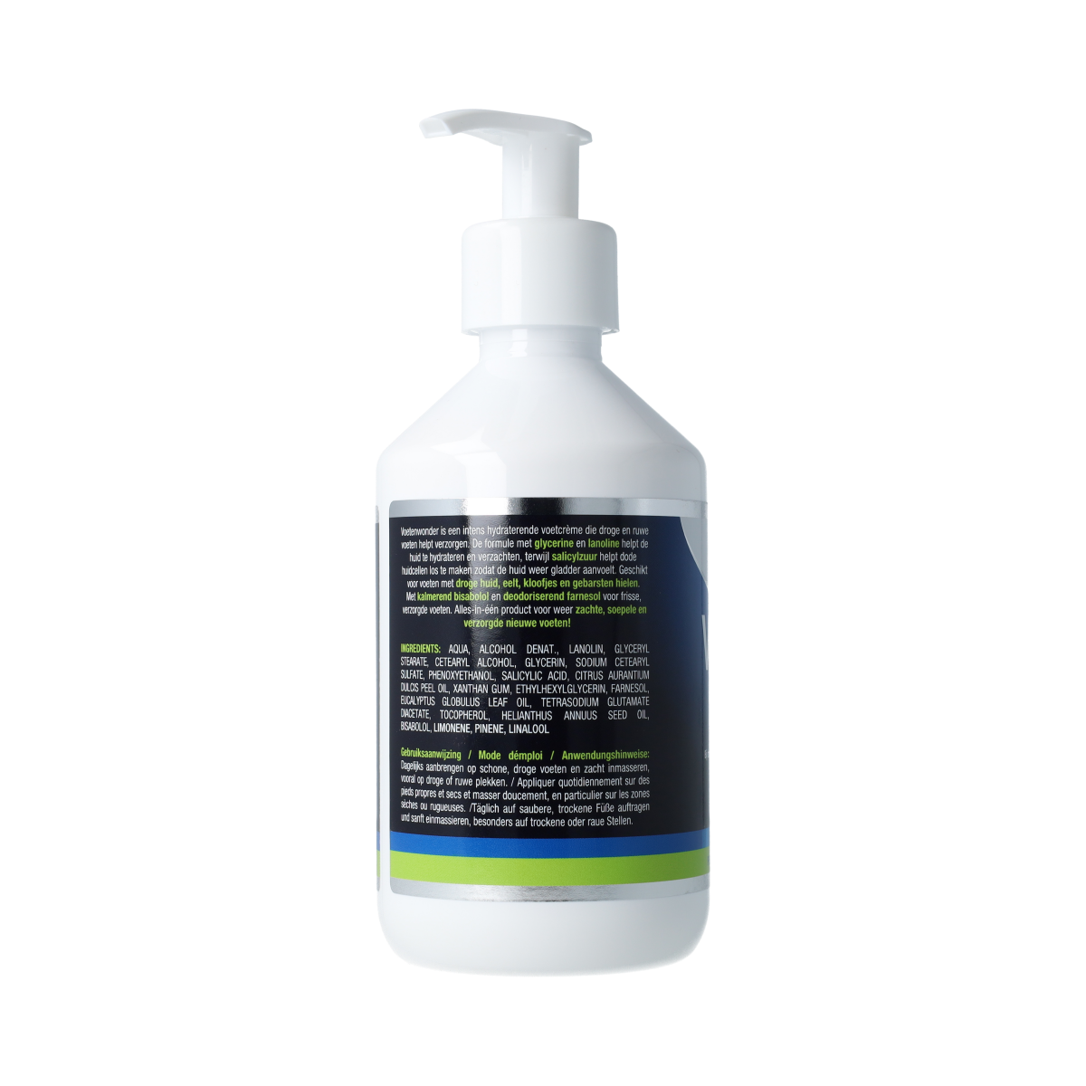 Lucovitaal Voetenwonder 300ml foot care product with a white and green bottle, designed for foot moisturizing and soothing.