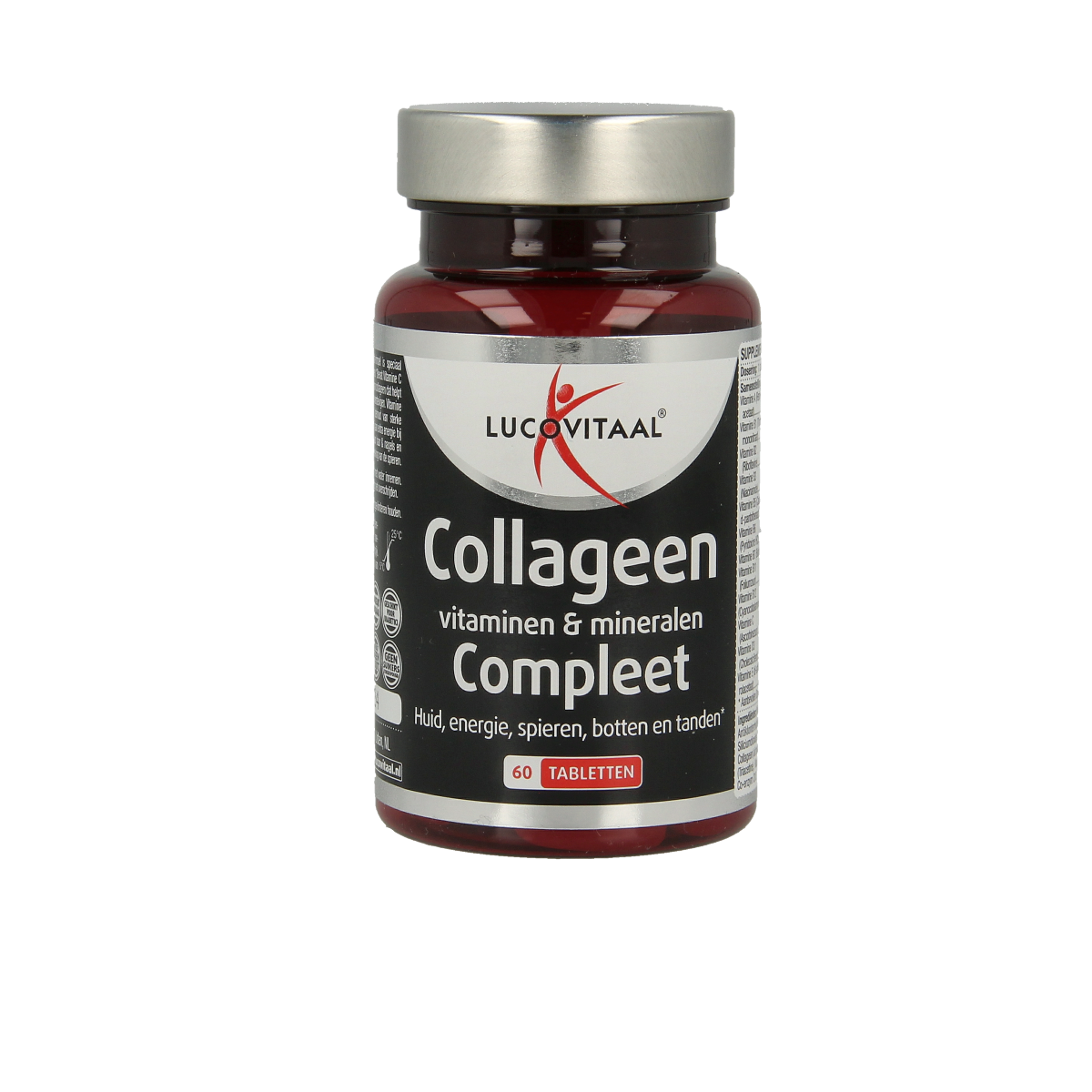 Lucovitaal Collageen vitaminen en mineralen tabletten, compleet multi-mineral supplement voor ondersteuning van gezondheid.