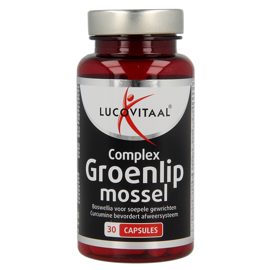Lucovitaal Groenlipmossel complex capsules, mineral supplement with 30 capsules, natural joint and cartilage support.