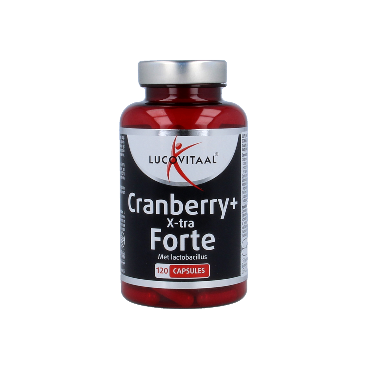 Lucovitaal Cranberry x-tra herbal supplement capsules, 120-count, natural cranberry extract for urinary health.
