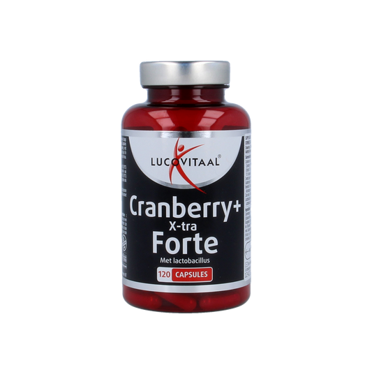 Lucovitaal Cranberry x-tra herbal supplement capsules, 120-count, natural cranberry extract for urinary health.