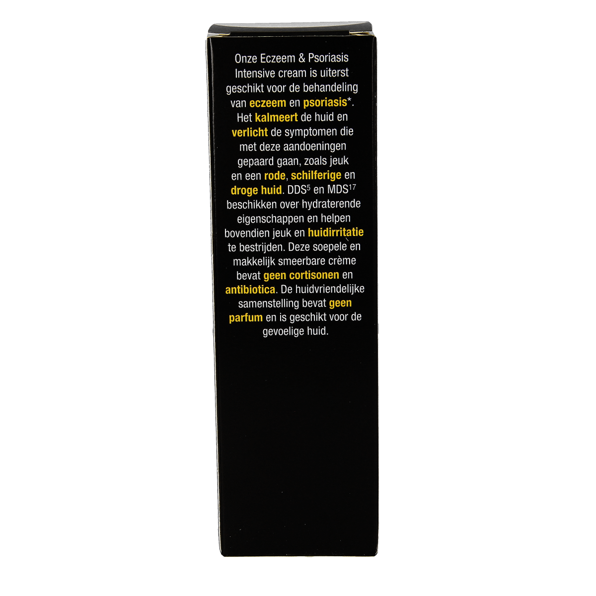 Lucovitaal Eczeem psoriasis intensieve crème in 50ml tube, suitable for use as a bath and shower product for skin relief.
