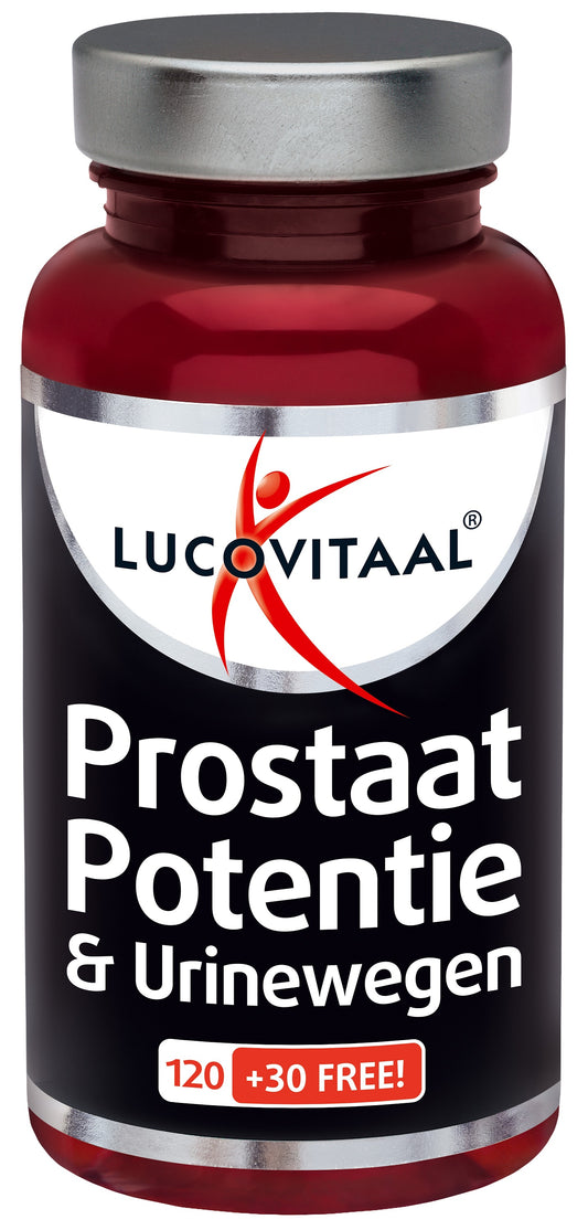 Lucovitaal Prostaat potentie en urinewegen capsules, dietary supplement with herbal ingredients for prostate health and urinary support