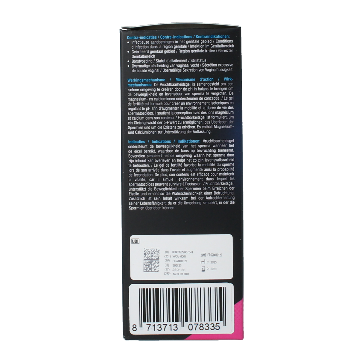 Lucovitaal vruchtbaarheidsgel 5ml, set of 5, natural body care product with applicator for fertility support.