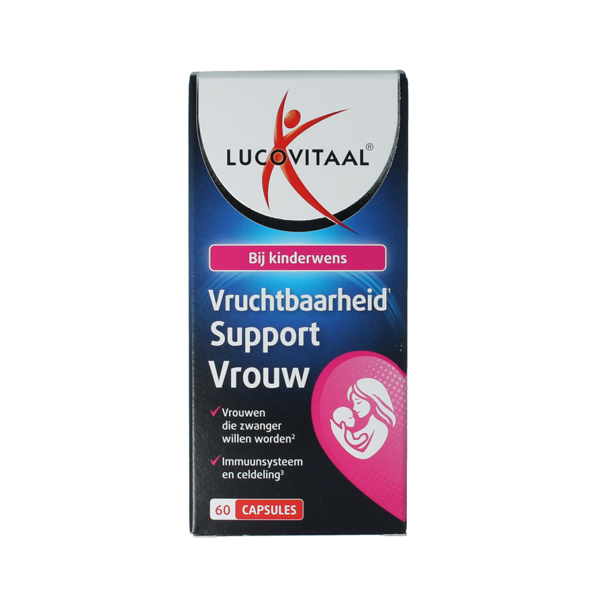 Lucovitaal Vruchtbaarheid Support vrouw multivitamin capsules, 60 count, dietary supplement for women's reproductive health