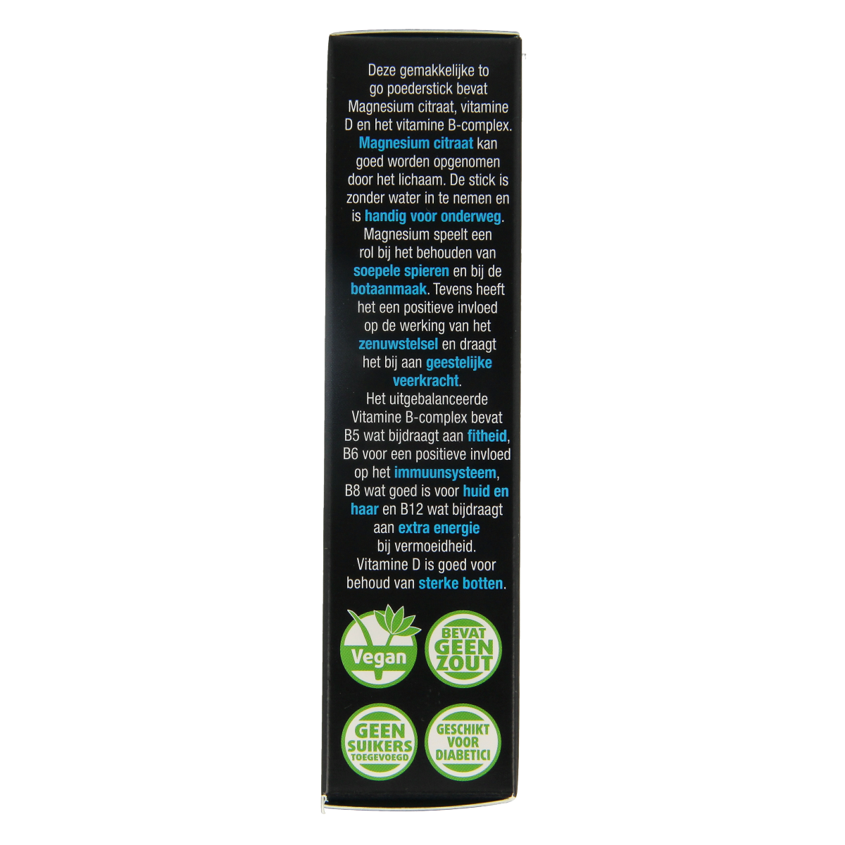 Lucovitaal Magnesium Citraat 400mg 2go sticks, dietary mineral supplement, showing the individual sticks and packaging.