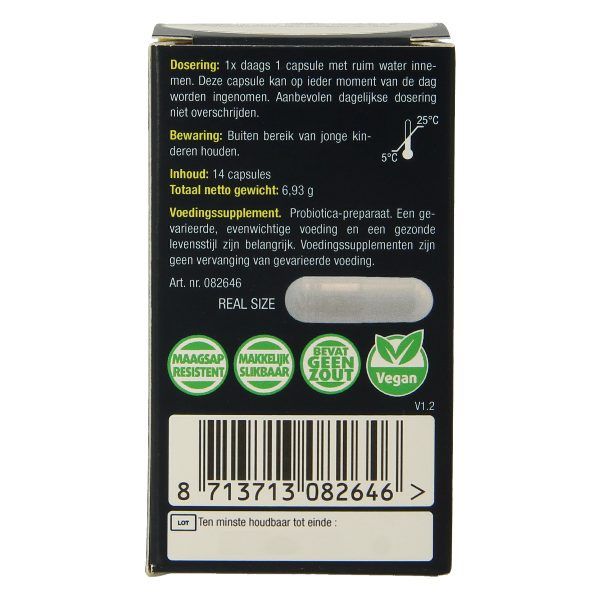 Lucovitaal Super Pre & Probiotica capsules with micro-organismen, 14 capsules, dietary supplement for gut health.