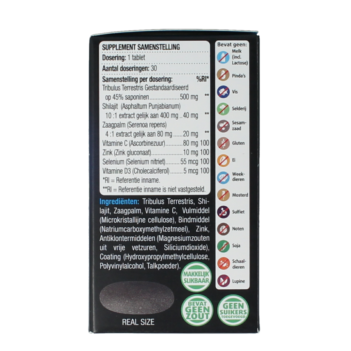 Lucovitaal Testosteron mannen support kruidenpreparaat, 30 tabletten, natural supplement for male testosterone support.