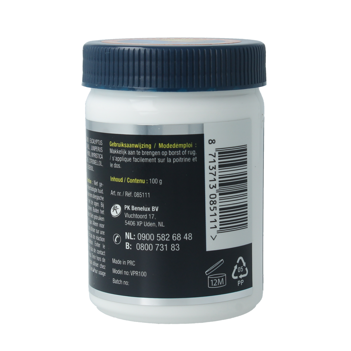 Lucovitaal inhaler balsem in a 100g container, used for nasal care and inhalation relief, shown in the image.