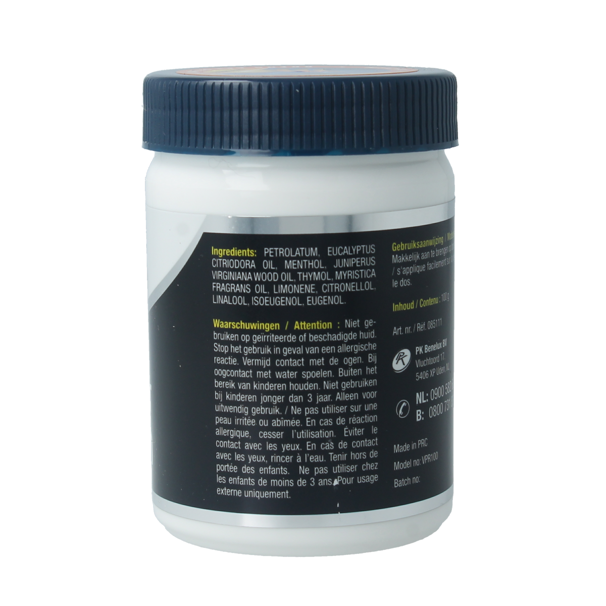 Lucovitaal inhaler balsem in a 100g container, used for nasal care and inhalation relief, with a lid and label visible.