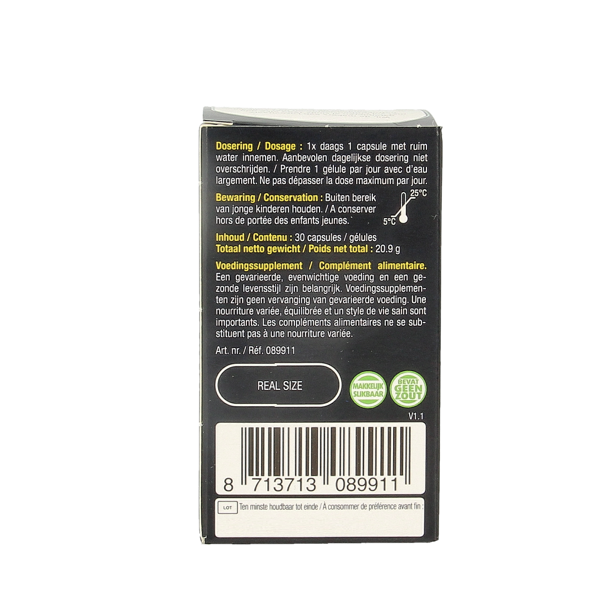Lucovitaal antioxidant complex multivitamin capsules, 30 count, supplement with vitamins and antioxidants in a clear bottle.