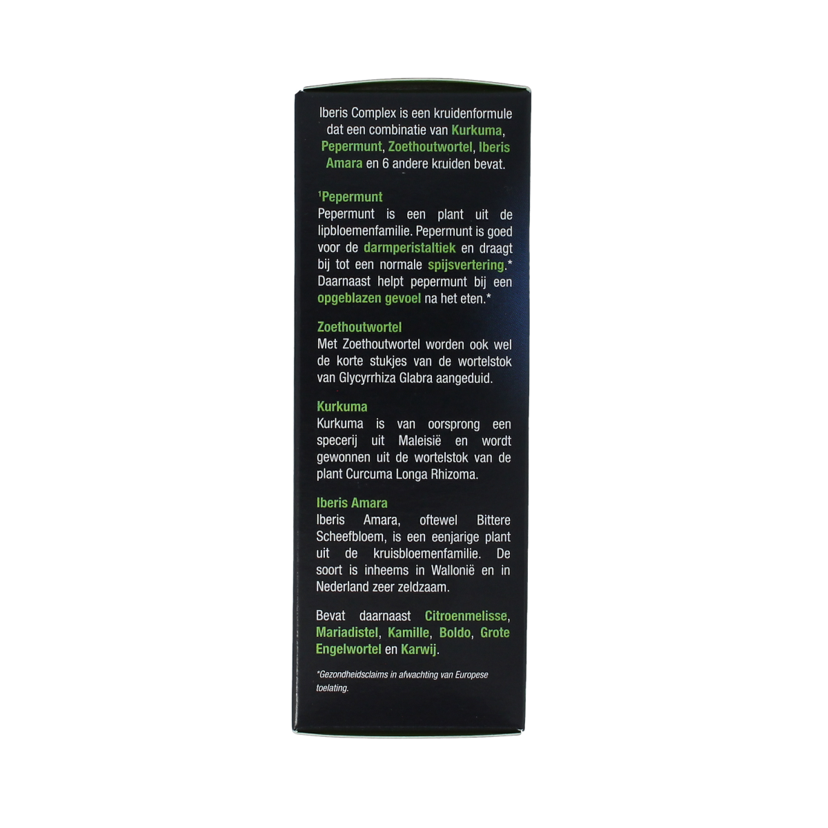 Lucovitaal Iberis complex herbal supplement in a 50ml bottle, featuring natural herbal ingredients for supporting digestion.