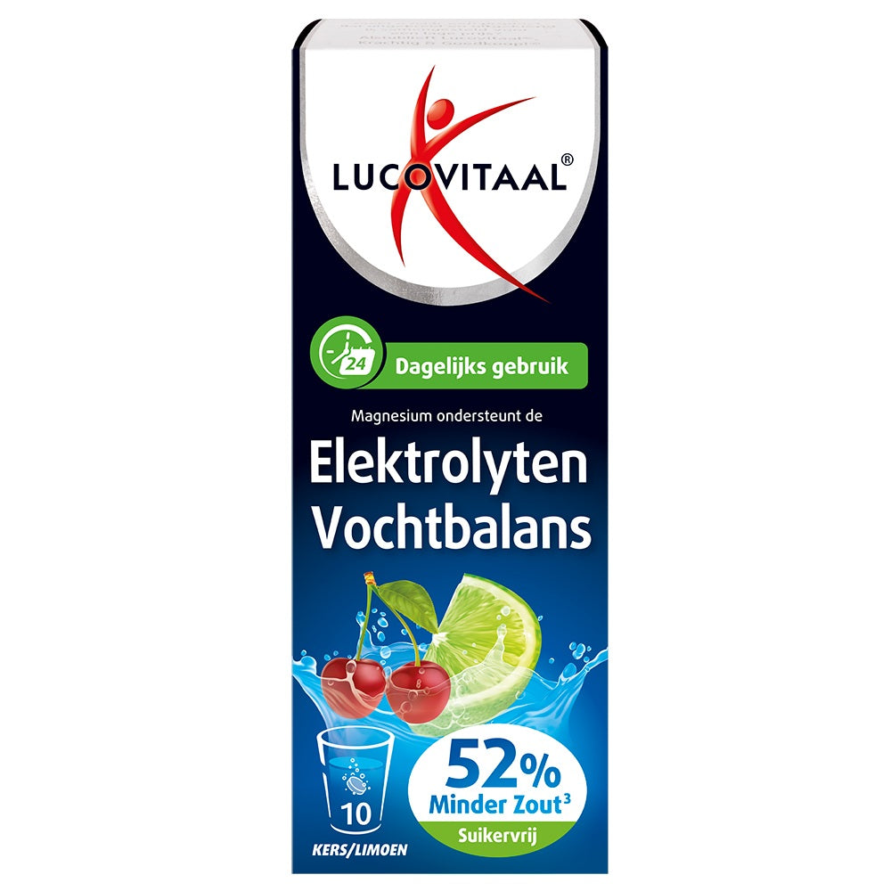 Lucovitaal Elektrolyten bruisable tabletten voor dagelijks gebruik, mineraalcomplex voor hydratatie en elektrolytenbalans