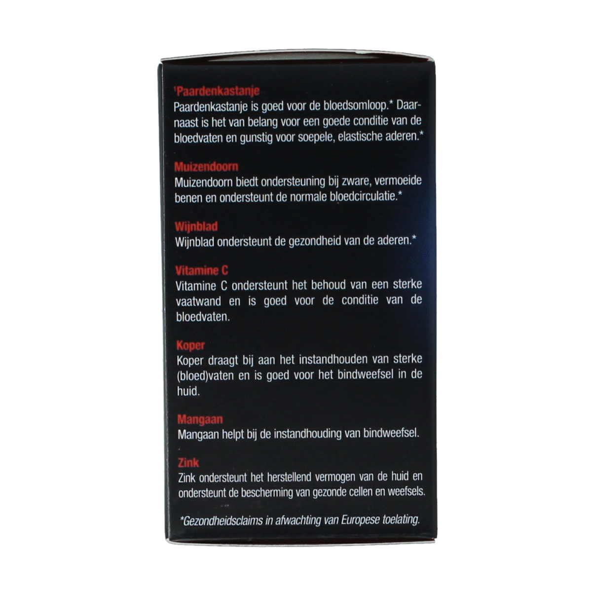 Lucovitaal Benen & Aderen complex supplement in a bottle of 30 tablets, designed for healthy veins and circulation.