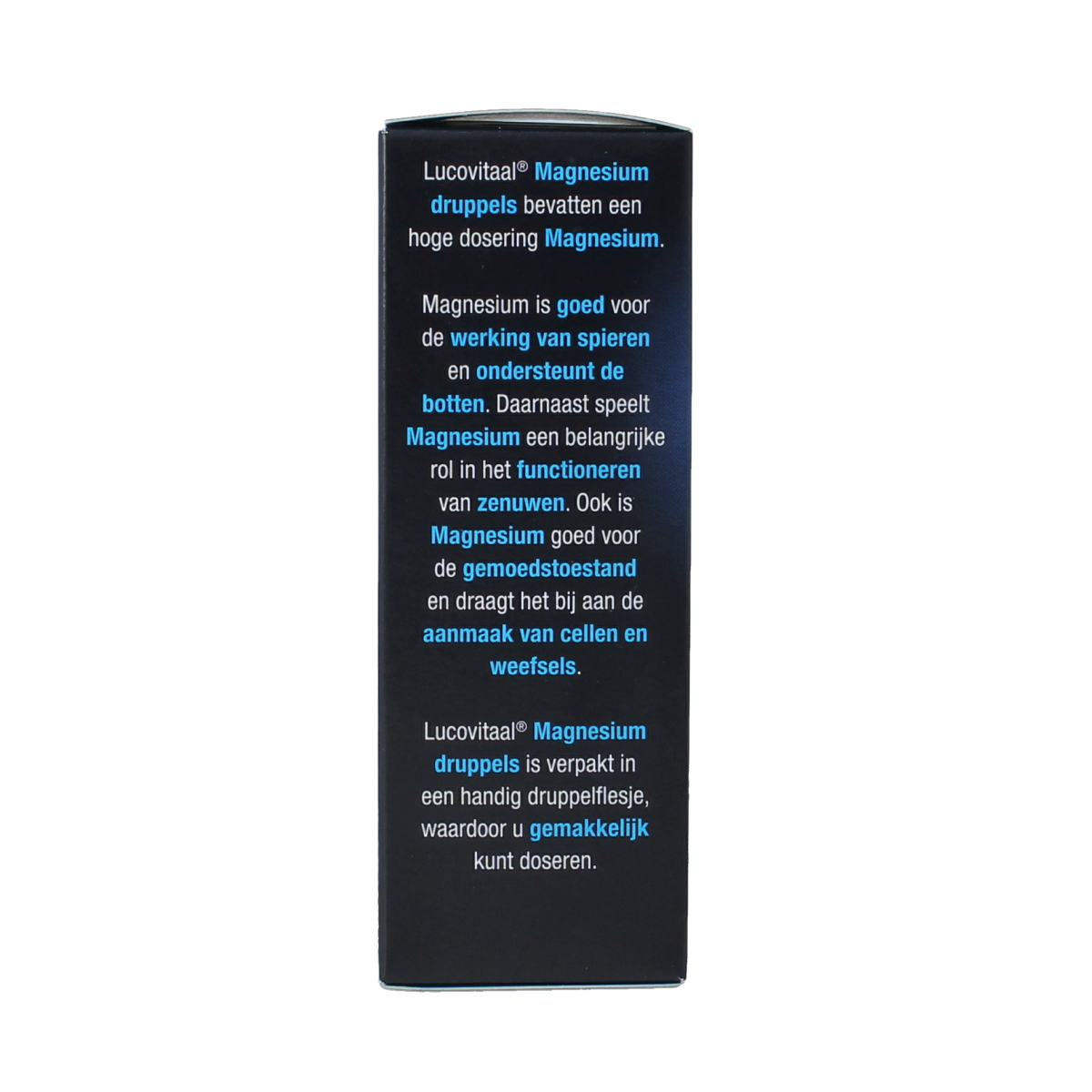 Lucovitaal Magnesium 400mg mineral drops in a 50ml bottle, natural supplement for muscle and nerve support