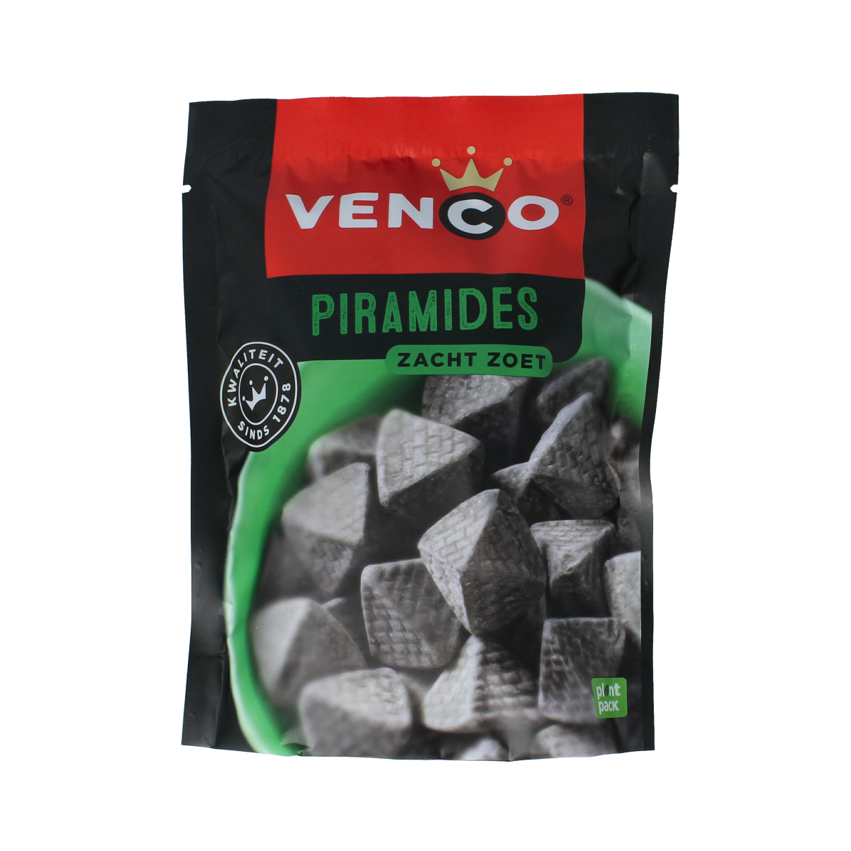 Venco Piramides snoepgoed in 235g package, colorful pyramid-shaped candies from the Venco brand.
