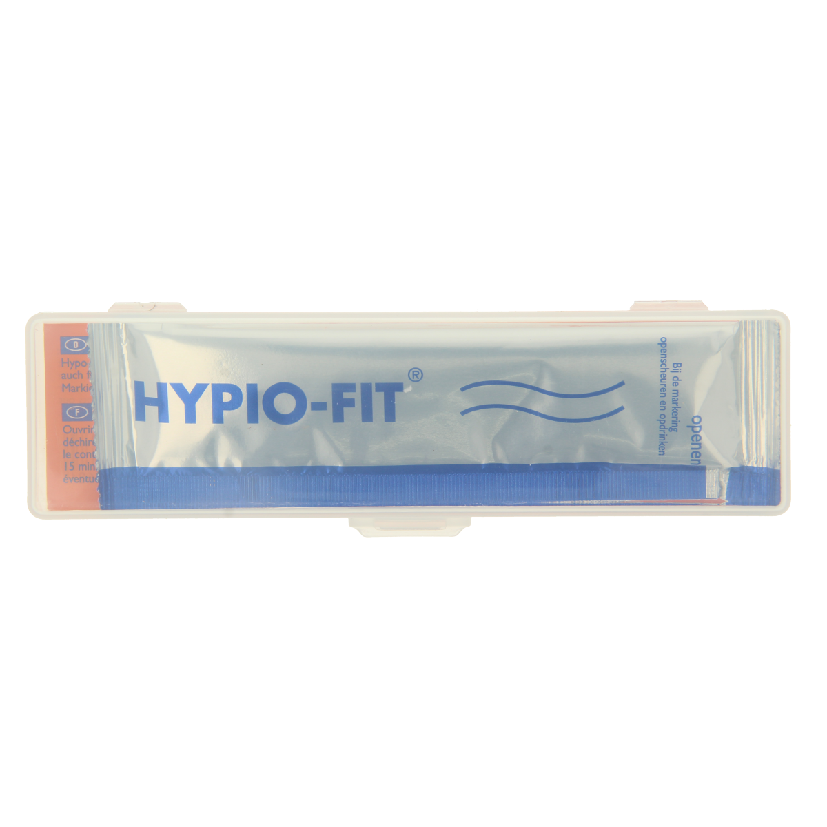 Hypio-Fit Brilbox sinaasappel energy sachets for energy boost, in a pack of 2.00 Sachets, sugar and sweetener product.