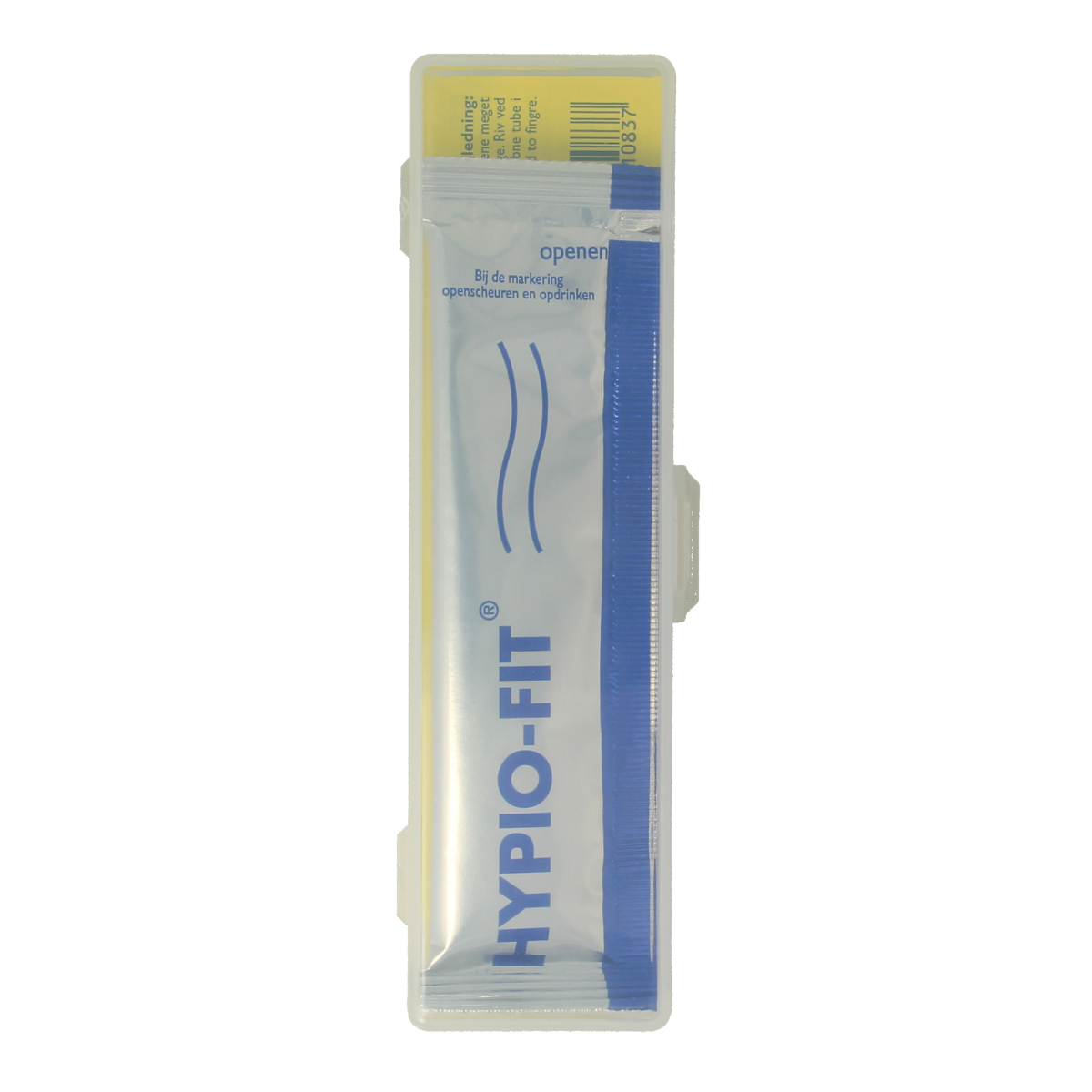 Hypio-Fit Brilbox lemon energy sachets, 18 grams each, with sweeteners and sugars, shown in two sachets on a white background.