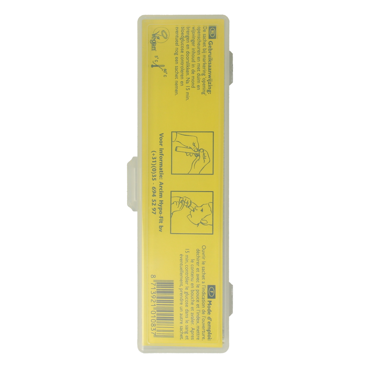 Hypio-Fit Brilbox lemon energy sachets, 18 grams each, in a pack of two, for sugar substitutes and healthy energy boosts.