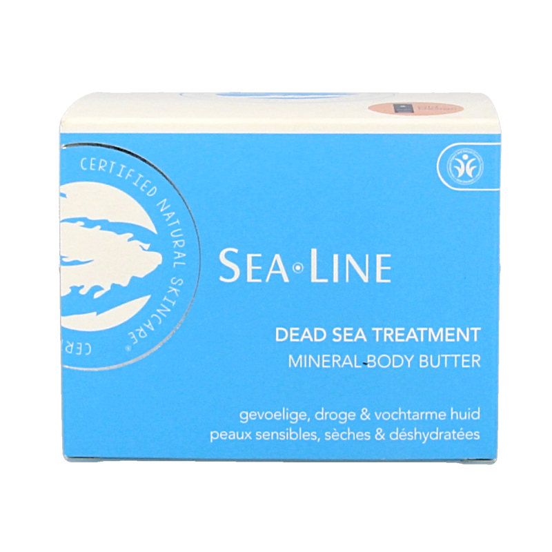 Sea-Line Mineral Body Butter in 225ml jar, smooth cream texture for nourishing body skincare, shown in the image.