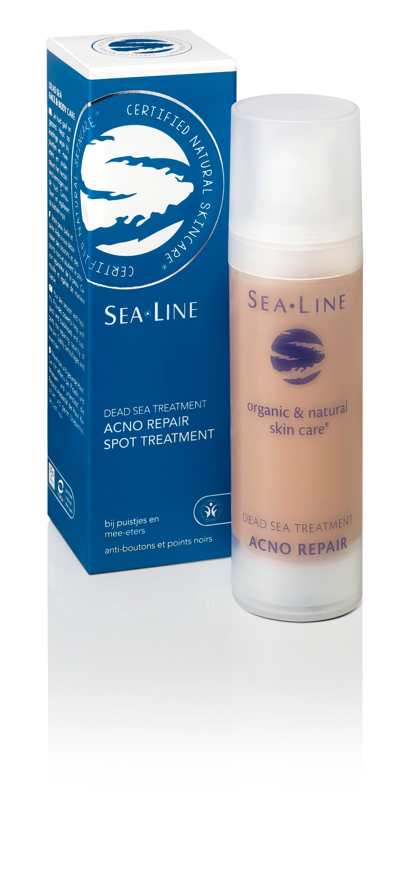 Sea-Line Acno Repair facial skincare tube, 35ml, with product details and branding visible on the packaging.