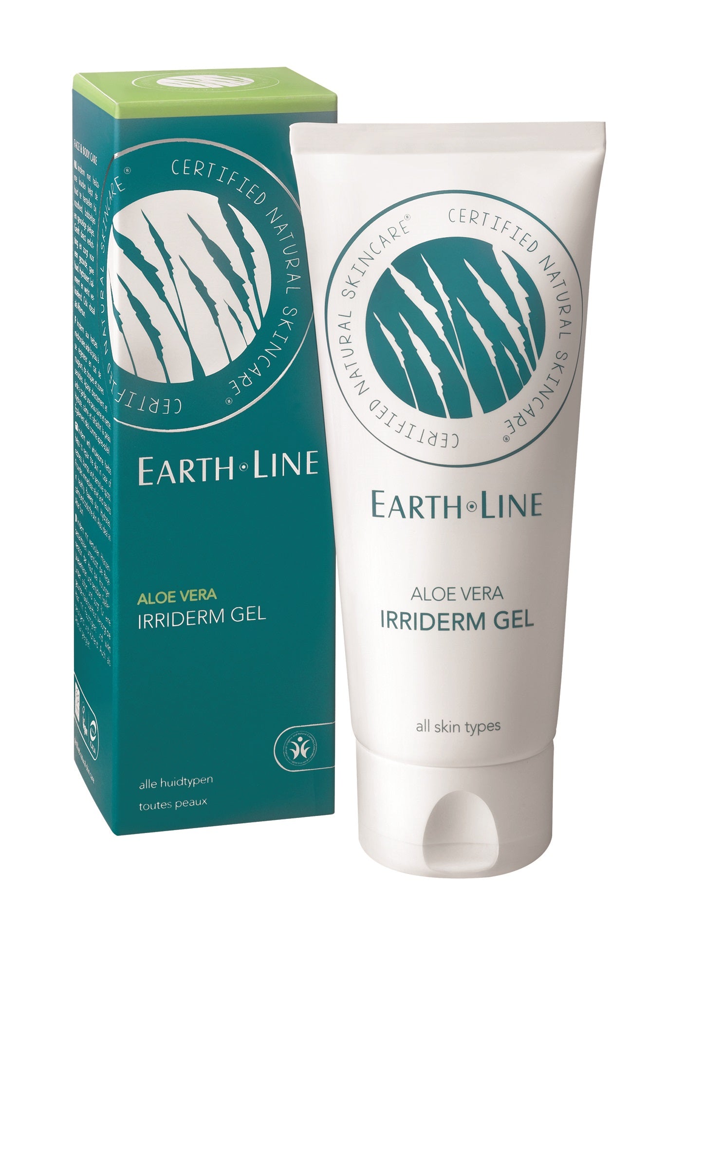 Earth Line Aloe Vera Irriderm Gel in 100ml bottle, natural body care product with soothing aloe vera for skin relief