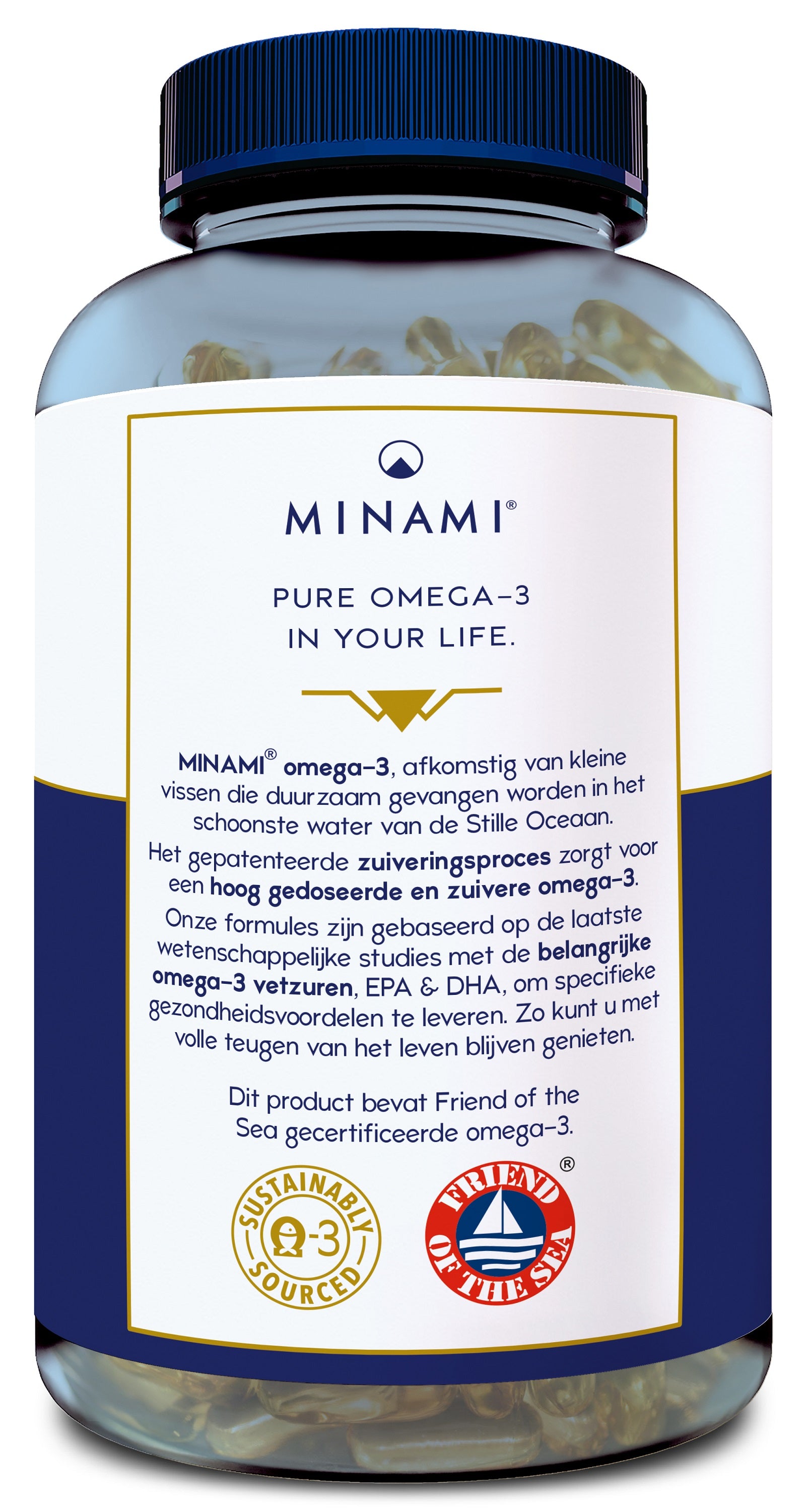 Minami MorEPA Plus Vetzuren softgels in a bottle, featuring 120 softgels for omega-3 fatty acid support.