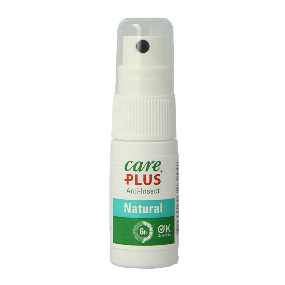 Care Plus Anti-Insect Natural Spray 15ml bottle, designed to prevent bites and stings from insects, natural insect repellent spray.