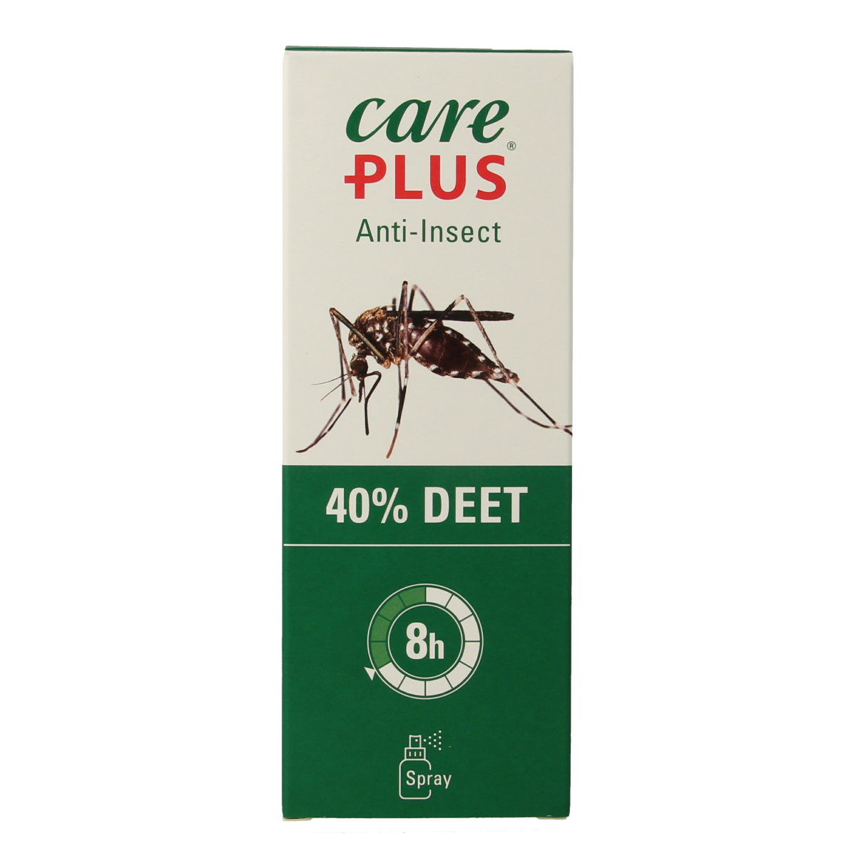 Care Plus Deet spray 40% for insect bites and mosquito prevention, 200ml bottle, effective outdoor insect repellent.