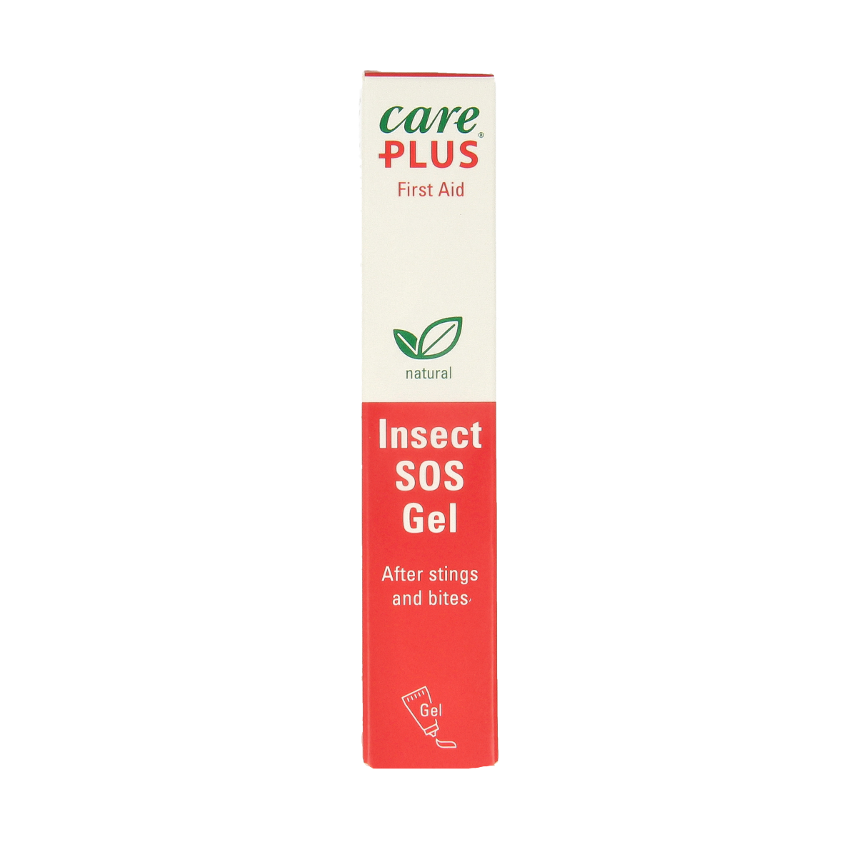 Care Plus Insect SOS gel for insect bites and stings, 20ml, soothing topical treatment in a clear tube.