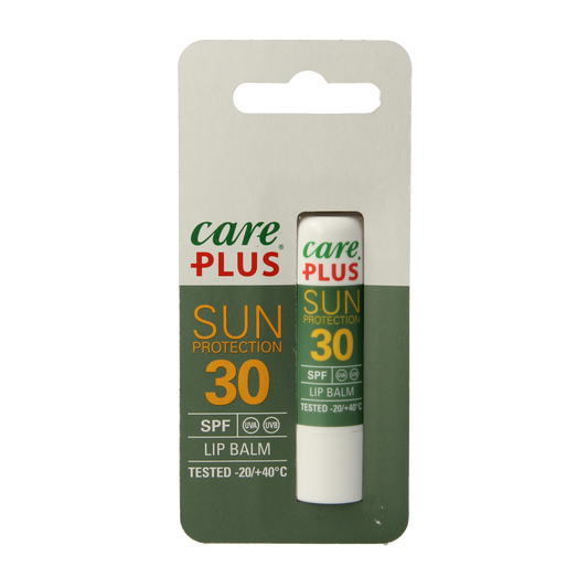 Care Plus SPF30 lipstick in 4.80g with moisturizing lip care formula, shown in a sleek packaging.