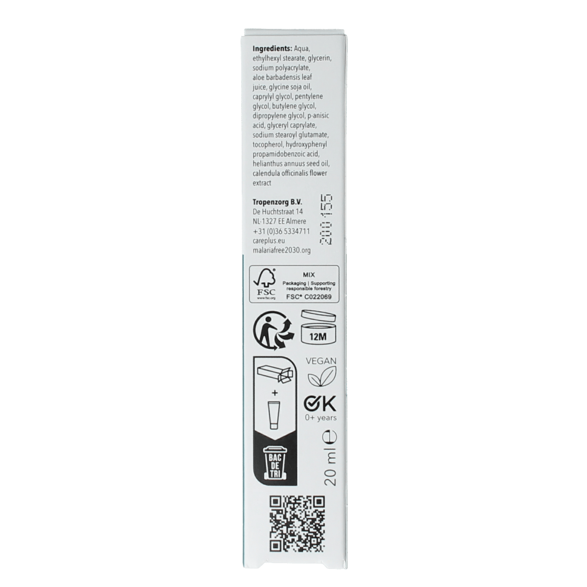 Care Plus Insect Bite Gel 20ml, soothing gel for insect bites and stings with natural ingredients in a clear tube.