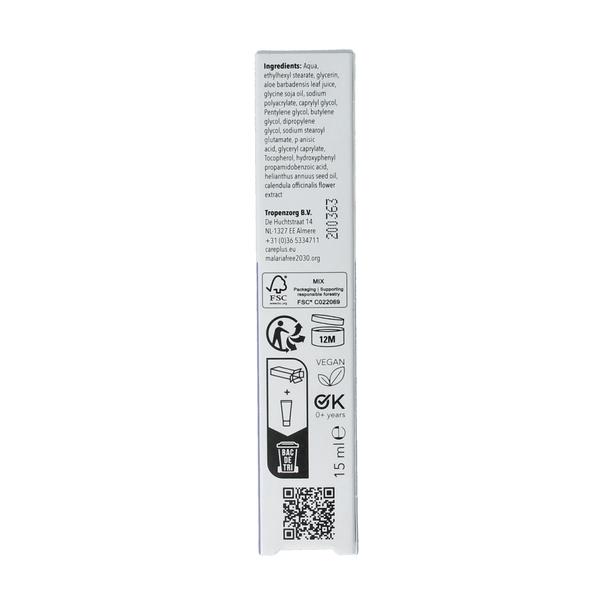 Care Plus Baby & Kids Insect Bite Gel 15ml tube, soothing gel for insect bites on children, with gentle application and clear packaging.
