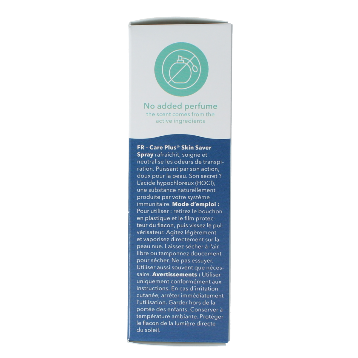 Care Plus Skin Saver Spray 100ml, body care product with spray nozzle, designed for skin hydration and protection.