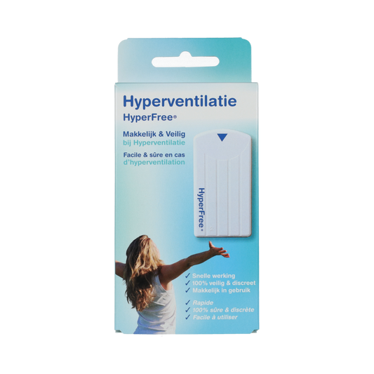 Hyperfree Tegen hyperventilatie instrument set, medical tools for breathing therapy, brand Hyperfree, 1 piece, detailed view.