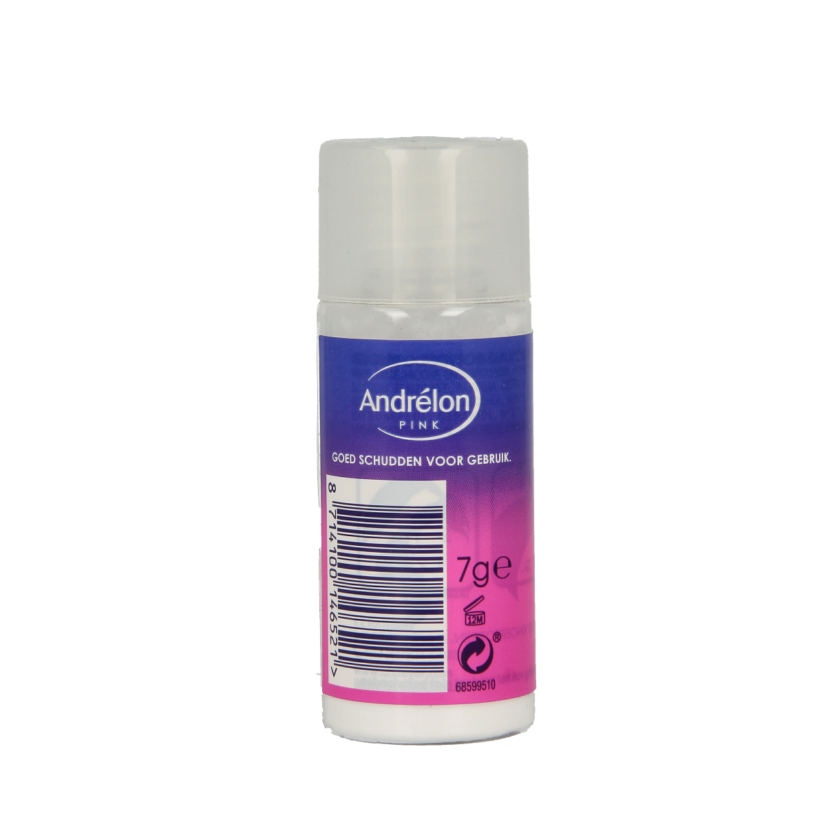 Andrelon Pink Get the Volume styling powder in 7g container, designed for adding volume and texture to hair.