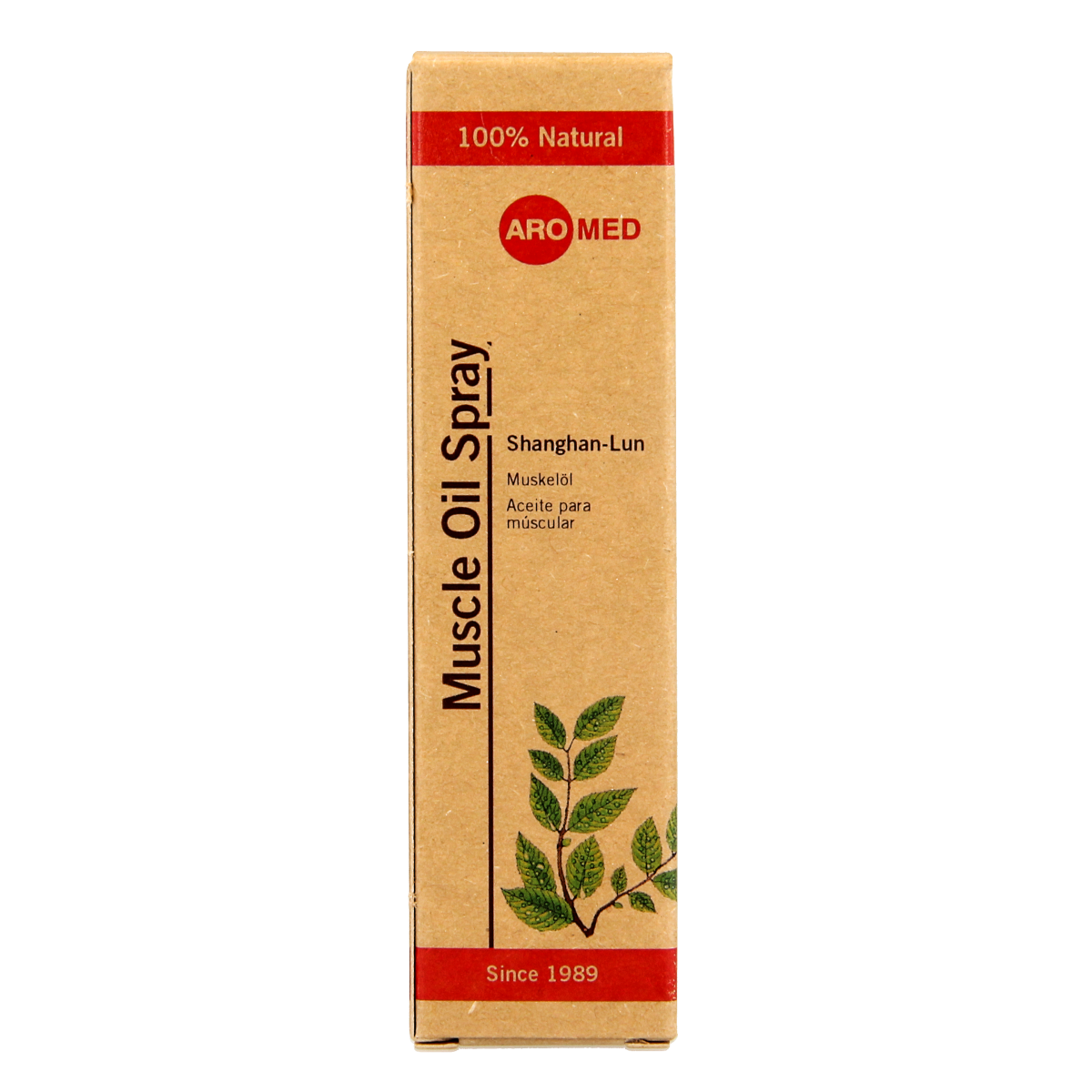 Aromed Shanghan-Lun spierolie spray 20ml bottle, a muscle and joint care product with natural herbal ingredients.