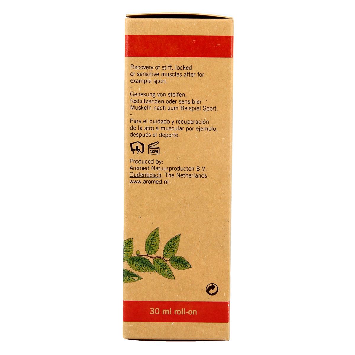 Aromed Shanghan-Lun spierolie roller for muscle and joint care in a 30ml bottle, with a roller applicator for easy use.