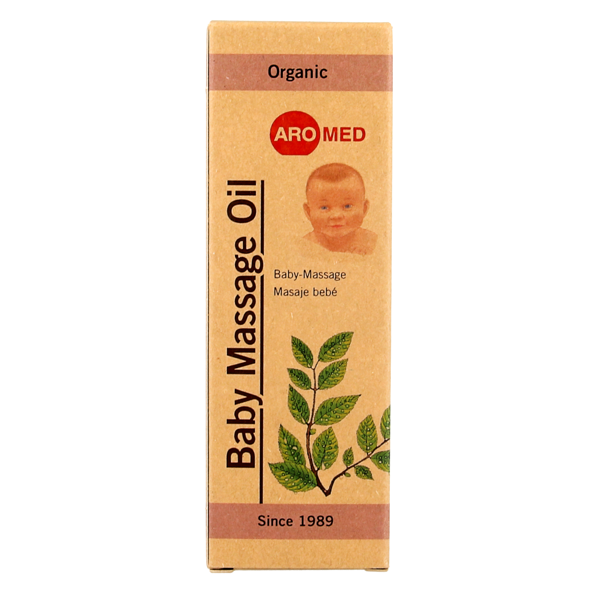 Aromed Bio Baby Massage Oil in 100ml bottle, gentle natural skincare for babies and toddlers, with soothing botanical ingredients.