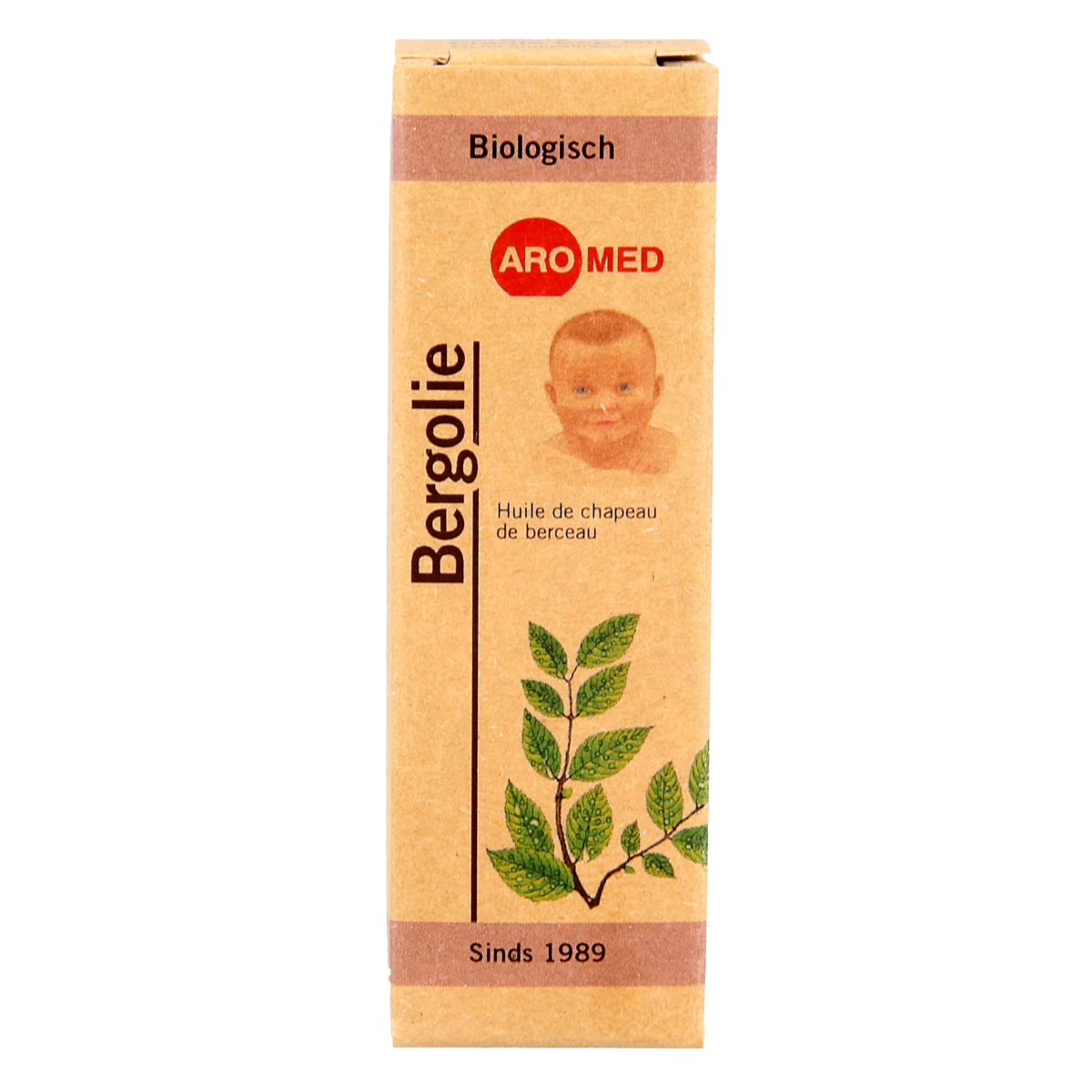 Aromed Baby Bergolie 20ml bottle for gentle baby and toddler skincare, featuring natural ingredients in a clear plastic container.