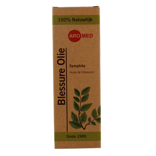 Aromed Symphita blessure olie bottle for muscle and joint care, 30ml, natural healing oil for muscle and joint relief.