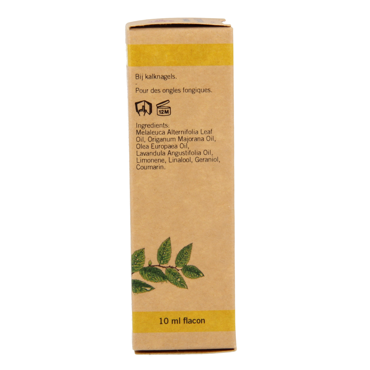 Aromed Ferula kalknagel olie 10ml for foot care, featuring a small bottle with a dropper cap used for toenail treatment.