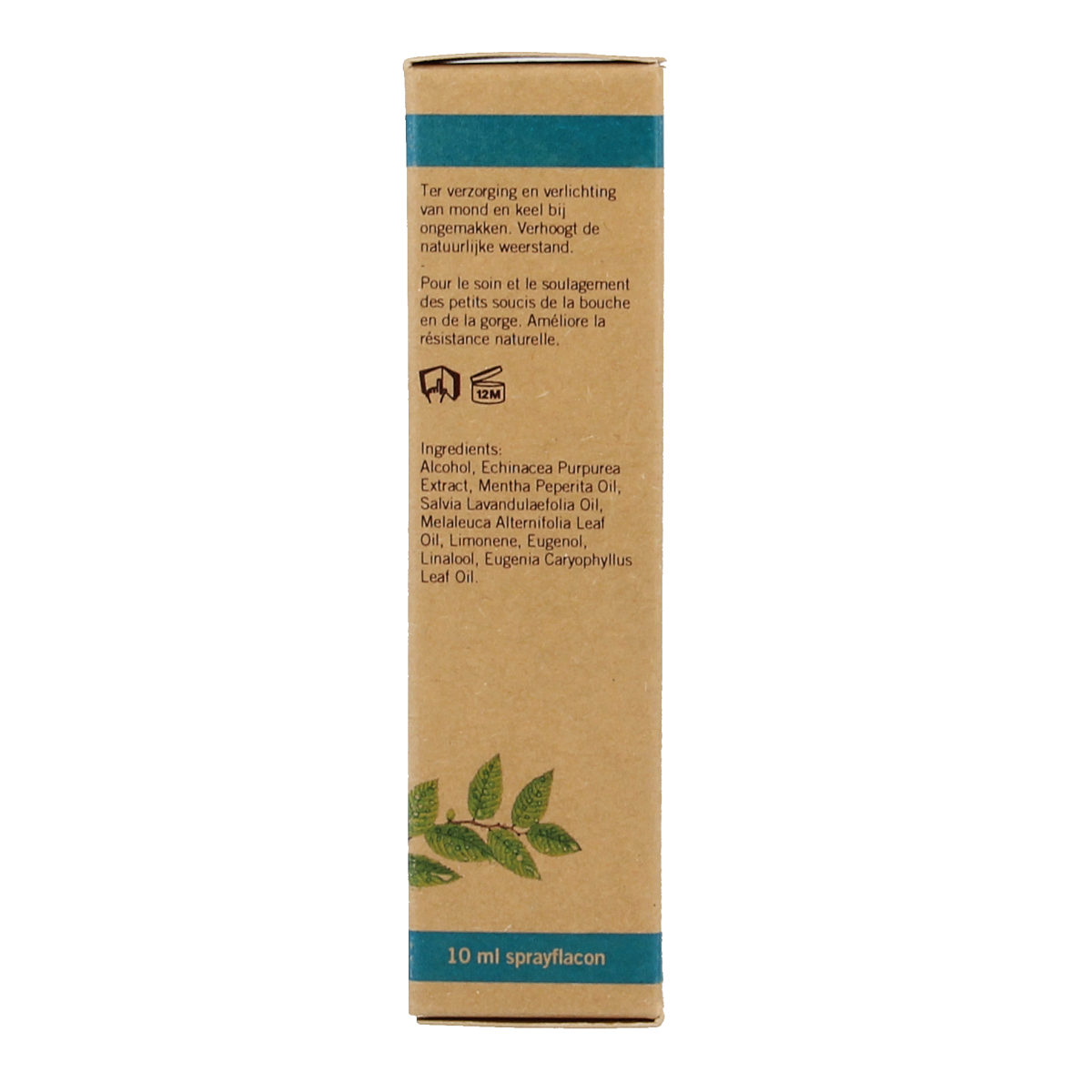 Aromed Echina mouth spray in 10ml bottle for oral hygiene and teeth cleaning, featuring natural herbal ingredients.