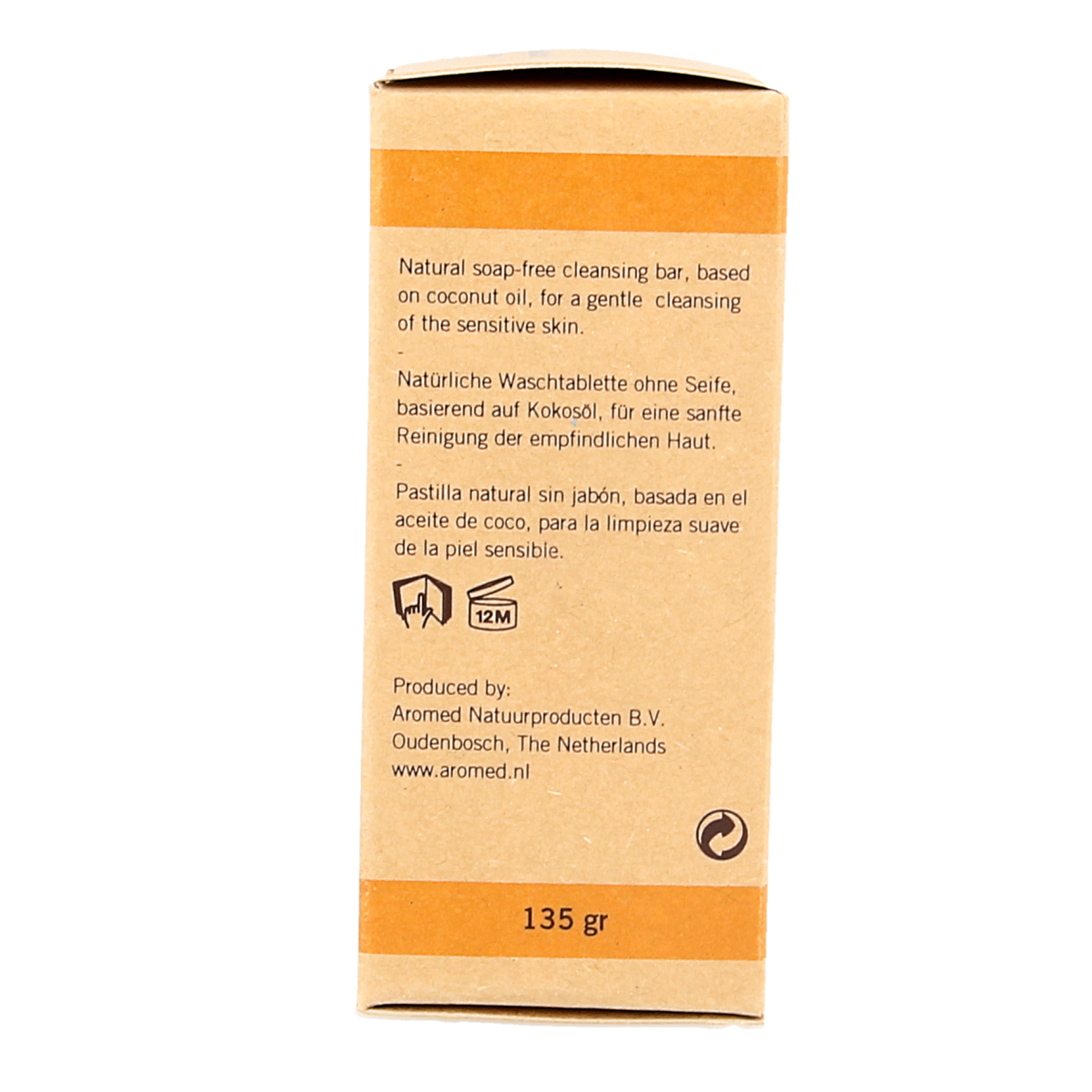 Aromed Arosofia washable body care tablet, 135 grams, featuring natural ingredients and eco-friendly packaging.