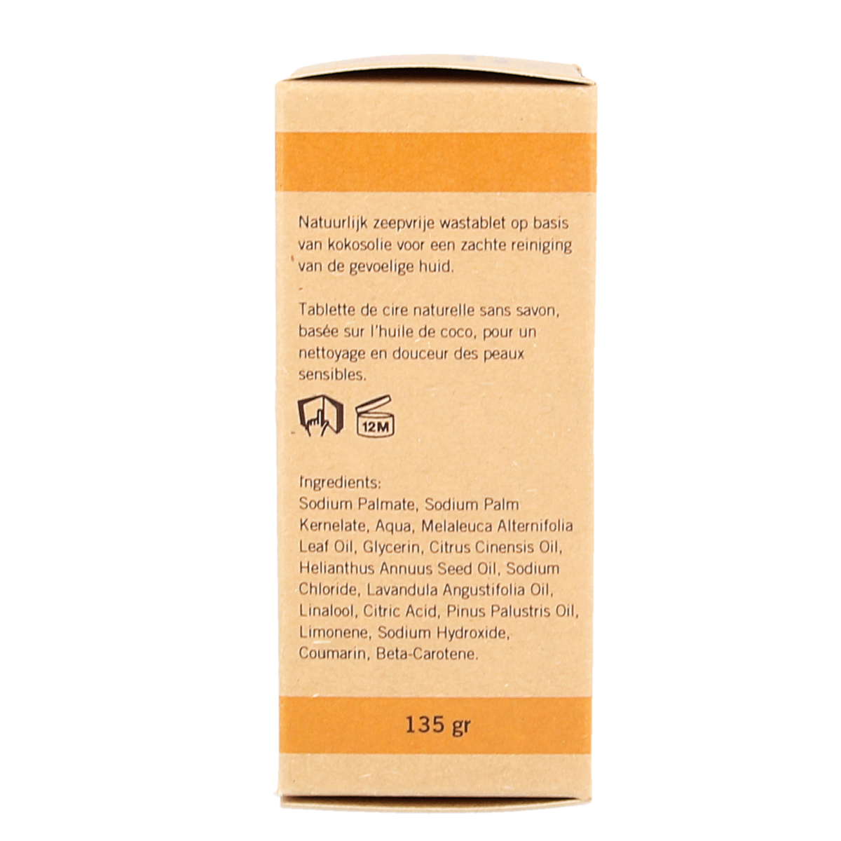 Aromed Arosofia wastablet 135g, natural body care product with herbal ingredients, displayed in a clear container.