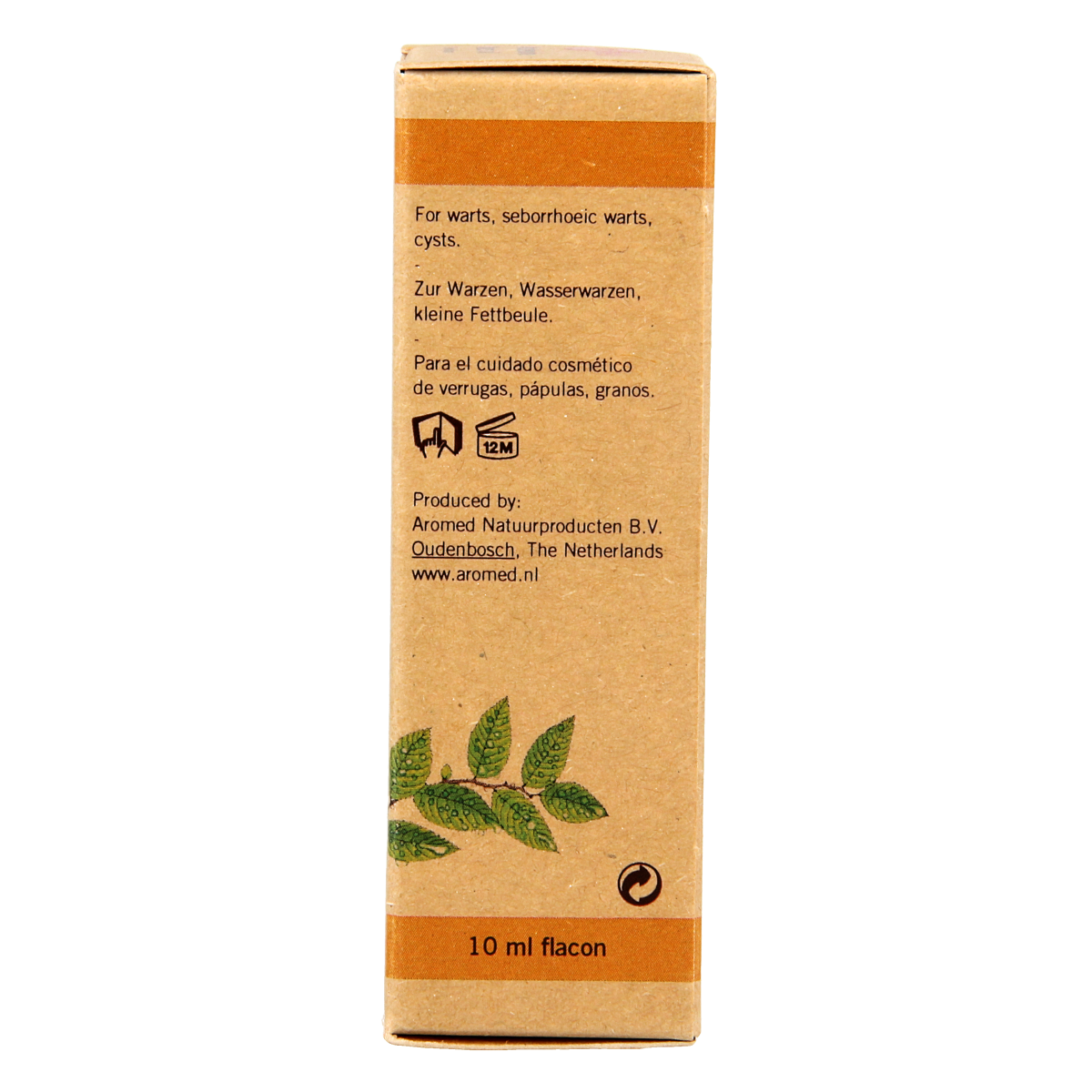 Aromed Thurana Wratten Olie, 10ml, natural body care oil in a small glass bottle with dropper for skin treatment.